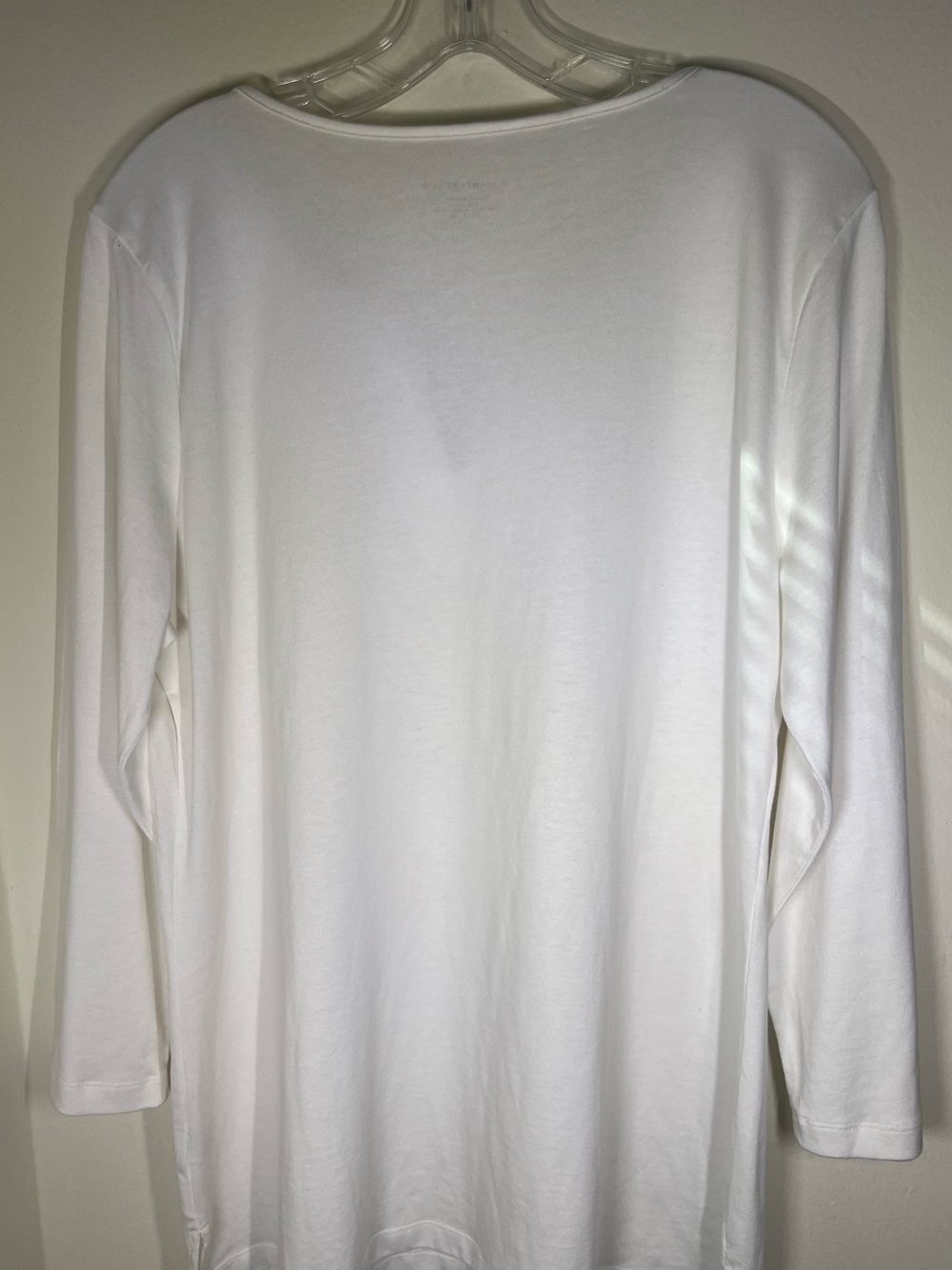 Charter Club Cotton White Lace Crochet-Trim Scoop V-Notch Tunic - Picture 3 of 8